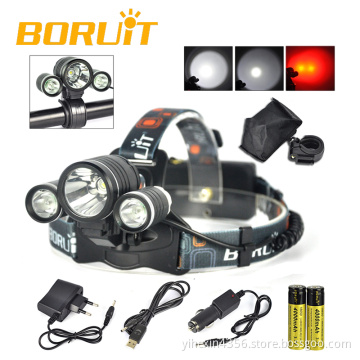 White Red Light Rechargeable Led Headlamp for Hunting